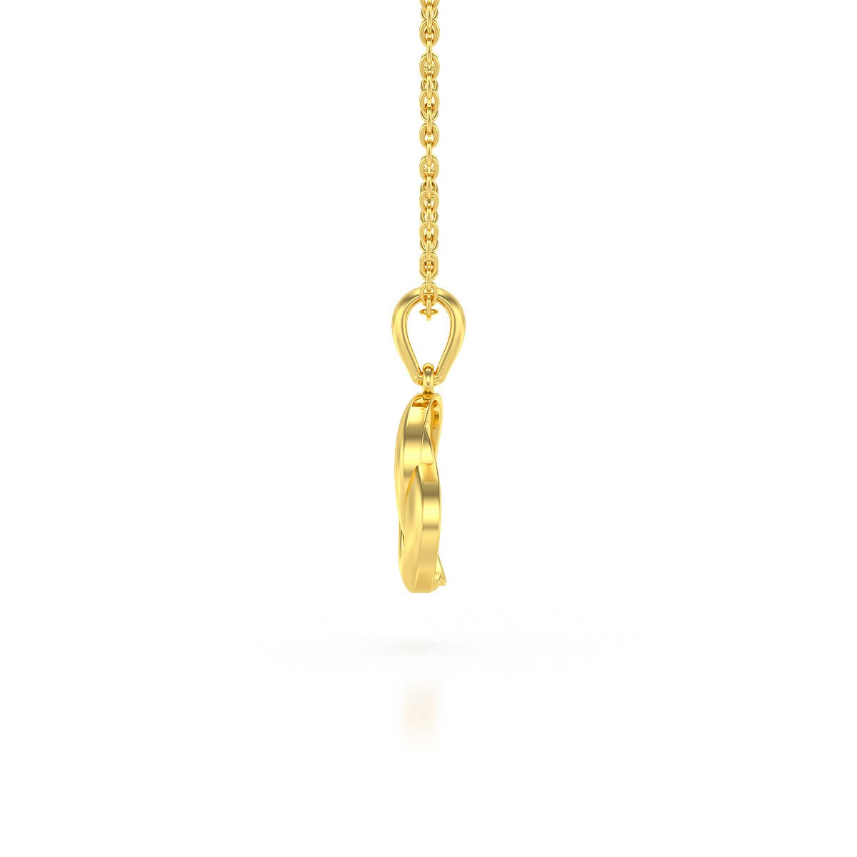 Collier Pendentif ADEN Or 585 Jaune Diamant Chaine Or 585 incluse 2.034grs - vue 4