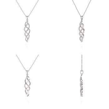 Collier Pendentif ADEN Diamant Chaine Argent 925 incluse 2.694grs