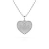 Collier Pendentif Coeur en Diamant avec Chaîne en Argent 925 - 1.862gr | Aden Boutique - vue V1