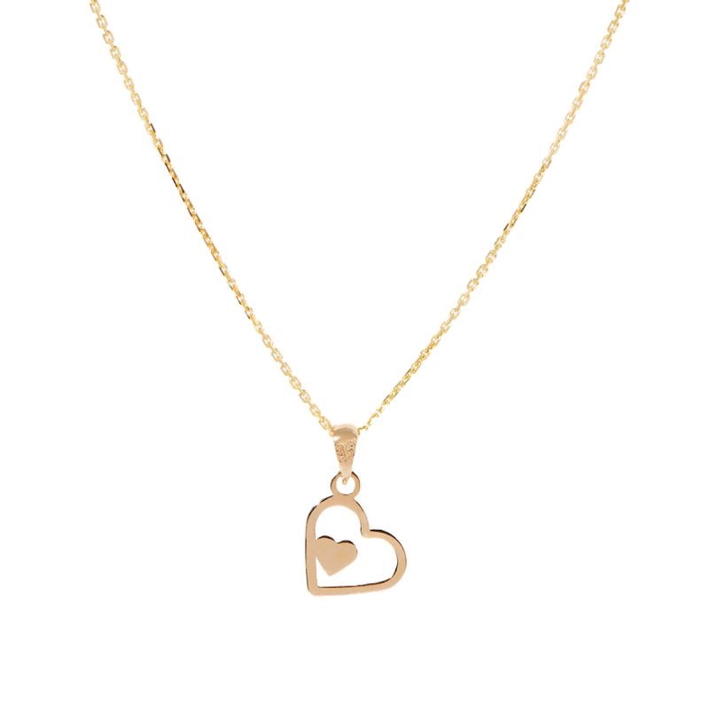 Pendentif 'Coeur coeur' Or Jaune