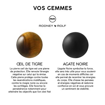 Bracelet Triple Rang SHAMAN, OEil de Tigre, Agate Noire Matte , Argent 925