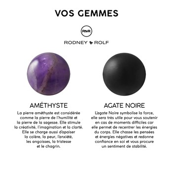 Bracelet Triple Rang SHAMAN, Améthyste, Agate Noire Matte , Argent 925