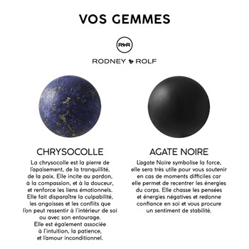 Bracelet Triple Rang SHAMAN, Chrysocolle Bleue, Agate Noire Matte , Argent 925