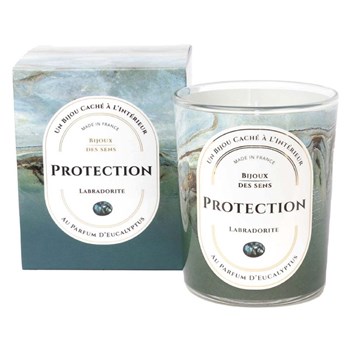 Protection - Bougie Fragrance Eucalyptus et Collier Doré Labradorite
