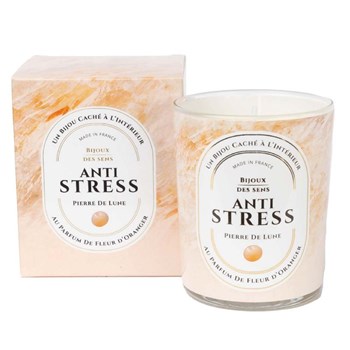 Anti-Stress - Bougie Fragrance Fleur d'oranger et Collier Argenté Pierre de Lune