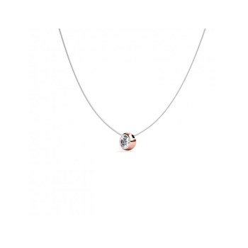 Collier Moon - Or Rosé et Cristal