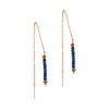 Boucles d'oreilles pendantes Lumia en pierres Lapis-lazuli - vue V1