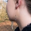 Boucles d'oreilles pendantes Lumia en pierres Tourmaline - vue V2