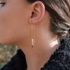 Boucles d'oreilles pendantes Lumia en pierres Tourmaline - vue V3