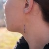 Boucles d'oreilles pendantes Lumia en pierres Améthyste - vue V3