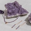 Boucles d'oreilles pendantes Lumia en pierres Améthyste - vue V4