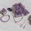 Boucles d'oreilles pendantes Lumia en pierres Améthyste - vue V5