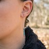 Boucles d'oreilles pendantes Lumia en pierres Apatite - vue V2