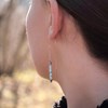 Boucles d'oreilles pendantes Lumia en pierres Amazonite - vue V2
