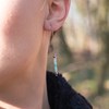 Boucles d'oreilles pendantes Lumia en pierres Amazonite - vue V3