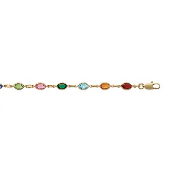 Bracelet plaqué or et pierres colorées NOA - Bijoux Privés Discovery