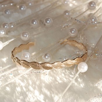 Jonc en plaqué or AZALÉE - Bijoux Privés Discovery