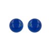 Boucles d'oreille argent rhodié perle lapis lazuli - vue V1