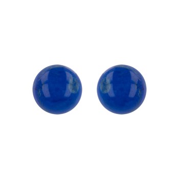 Boucles d'oreille argent rhodié perle lapis lazuli