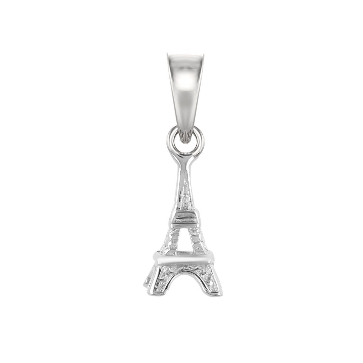 Pendentif argent rhodié tour eiffel