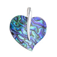 Pendenti ADENf coeur nacre abalone et argent 925
