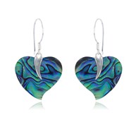 Boucles d'oreilles ADENcoeur nacre abalone et argent 925
