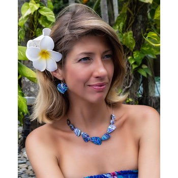 Boucles d'Oreille Coeur Nacre Abalone & Argent 925 | Charme Irrésistible - Aden