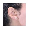 Boucles d'oreilles Cushy - Doré et Cristal - vue V2