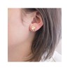 Boucles d'oreilles Clover Petal - Doré et Cristal - vue V2