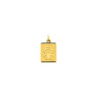 Médaille Zodiaque Cancer rectangulaire - Or 18 carats