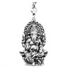 Porte-clés Ganesh dieu hindou argenté - vue V2