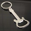 Porte-clés guitare décapsuleur argenté - vue V4