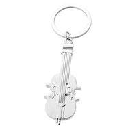 Porte-clés violon instrument de musique classique argenté