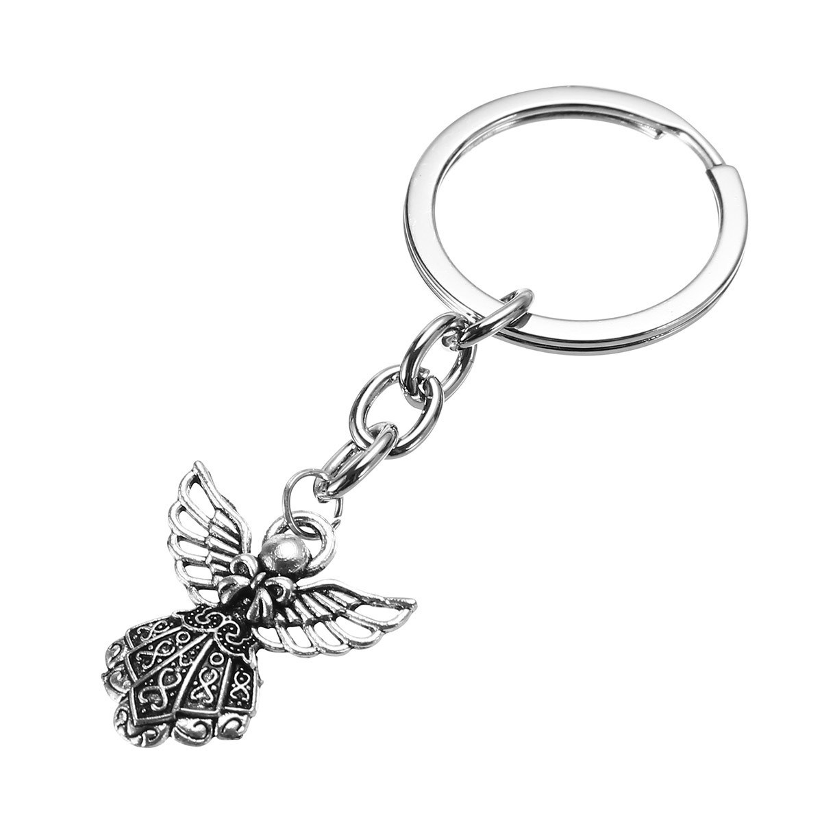 Porte-clés ange avec des ailes argenté - vue 3