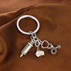 Porte-clés 3 pendentifs thème médical, médecin, infirmière - vue V2