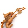Porte-clés cheval sculpté perle fleur vintage - vue V2