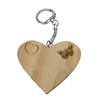 Porte-clés coeur en bois scrapbooking - vue V2