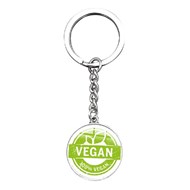 Porte-clés vegan argenté