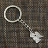 Porte-clés ange enfant qui prie à genoux argenté - vue V4