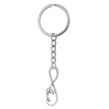 Zilveren oneindigheid liefde sleutelhanger