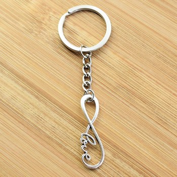 Zilveren oneindigheid liefde sleutelhanger