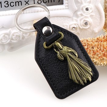 Silhouet van de Goddelijke Barmhartigheid sleutelhanger, zilver brons