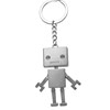 Porte-clés petit robot articulé argenté - vue V1