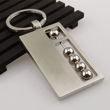 Zilveren mini telraam sleutelhanger