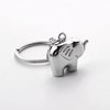 Porte-clés petit éléphant 3D argenté - vue V4