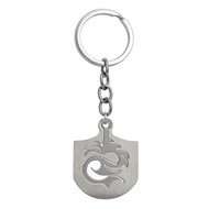 Porte-clés dragon plaque amovible acier inoxydable