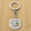 Porte-clés dragon plaque amovible acier inoxydable - vue V2