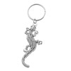 Porte-clés lézard salamandre argenté - vue V1