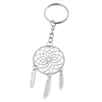 Zilveren dromenvanger sleutelhanger
