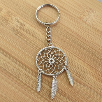 Zilveren dromenvanger sleutelhanger